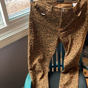 Banana Republic mid-rise Leopard Skinny Jeans